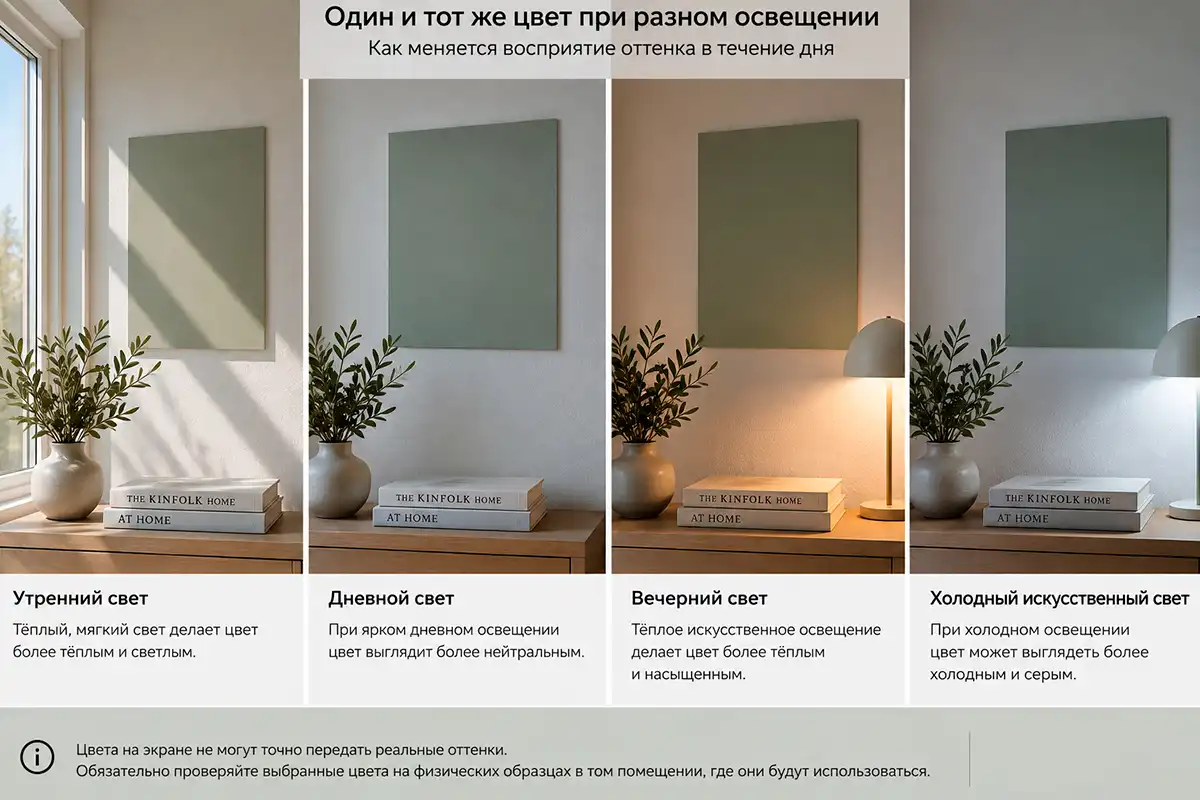 Этапы выбора цветового решения интерьера: от исходных ограничений до финальной проверки палитры